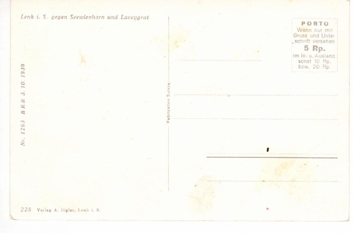 Cartoline postali: Lenk i.S. – Usato da Wolhusen venduto da Curver9 1