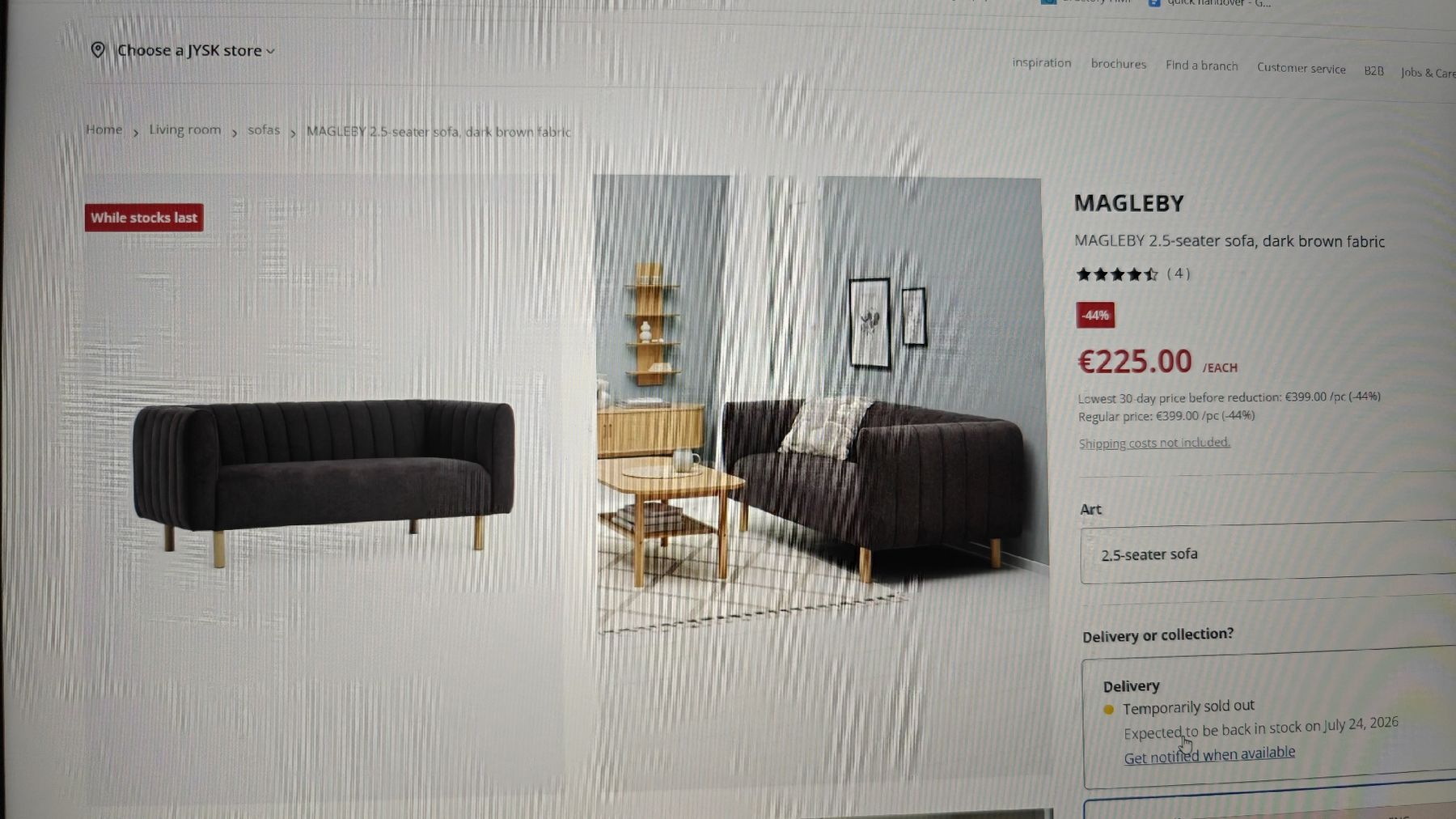 Divani: Magleby 2.5 sitzer sofa stoff – Usato da Bäretswil venduto da srobots 1