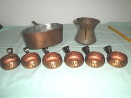 Diverse teils antike Kupferdinge, gebraucht wie auf Bildern.