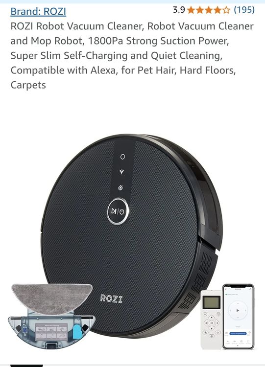 ROZI Robot Vacuum & Mop e30 - Excellent Condition, little us (Defekt ...