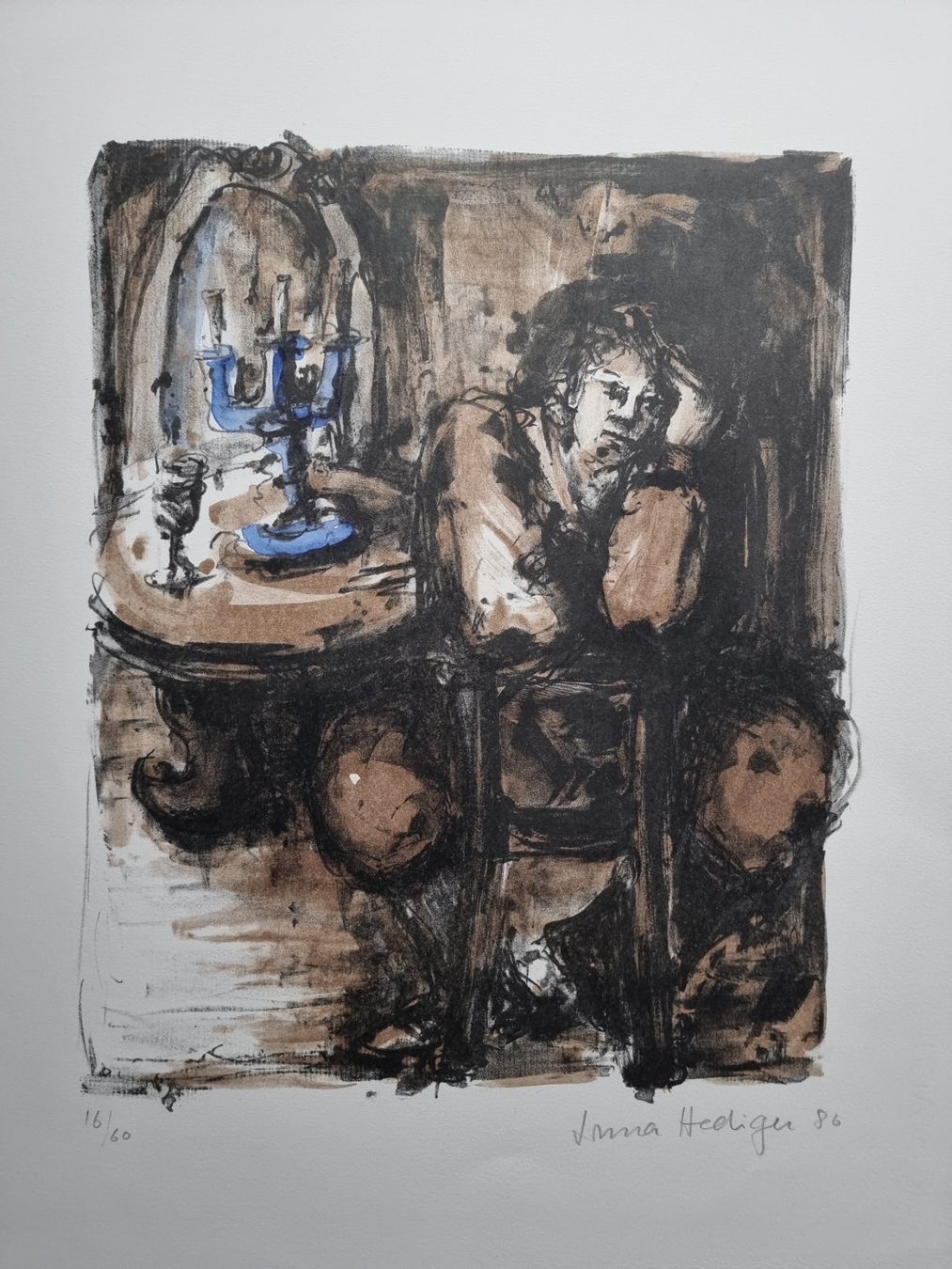 Grafica & Litografie: HEDIGER IRMA LITHOGRAPHIE SIGNIERT NUMMERIERT – Usato da Gersau venduto da grafik-kunst 1