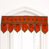 Türbehang Thorang Indien Baumwolle Rot