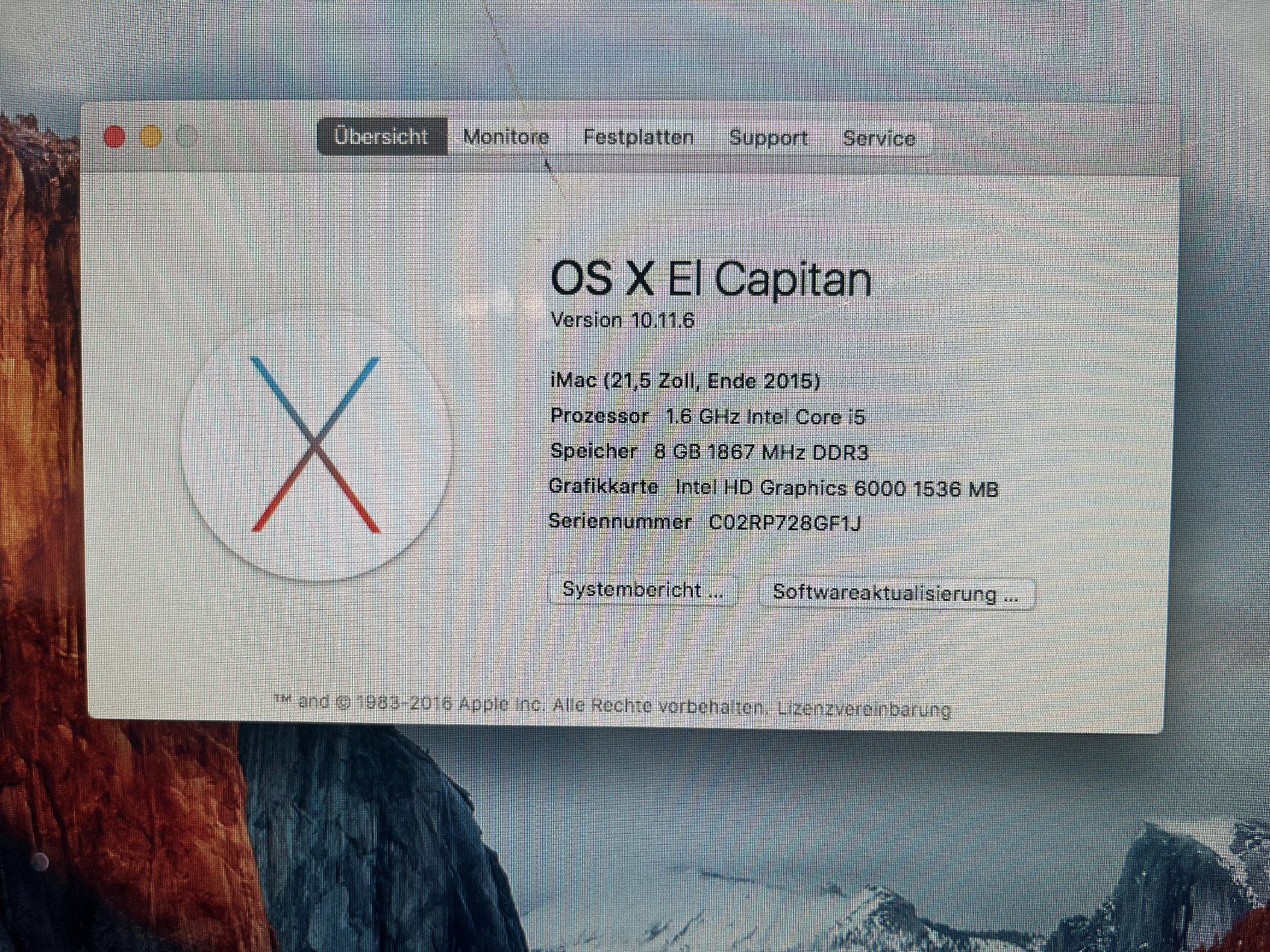 Apple PCs: Apple iMac 21.5" mit 8GB RAM und 1TB HDD – Gebraucht aus Burgdorf von  4