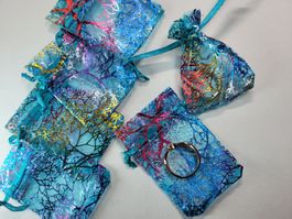 2X Beutel 7x5cm Schmuck Sack Tüte Organza Verpackung Box