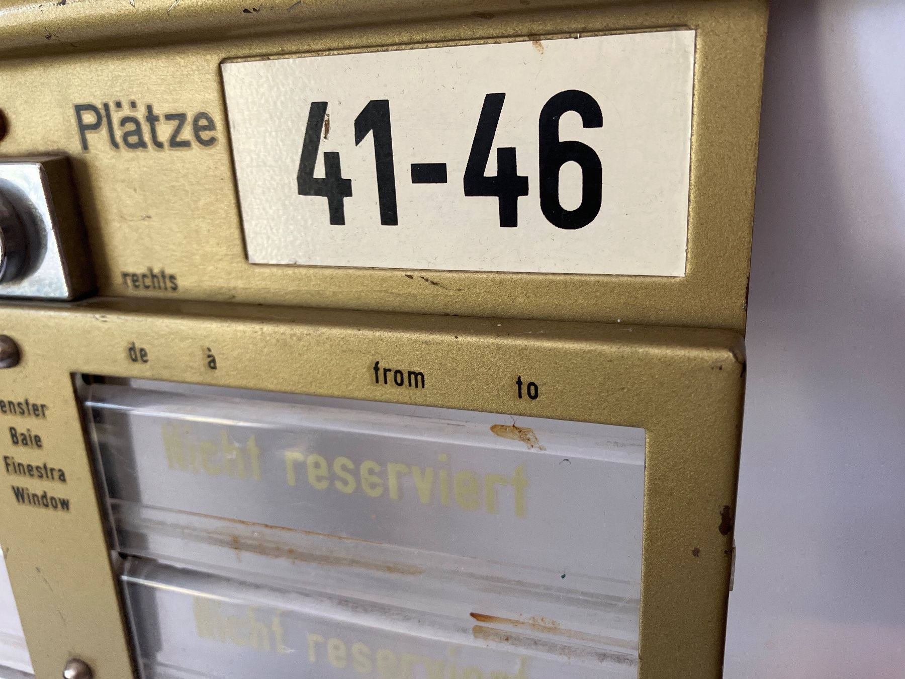 SBB/CFF/FFS Schilder: Antikes Reservierungsschild – Gebraucht aus Baden von Hikaruu 2