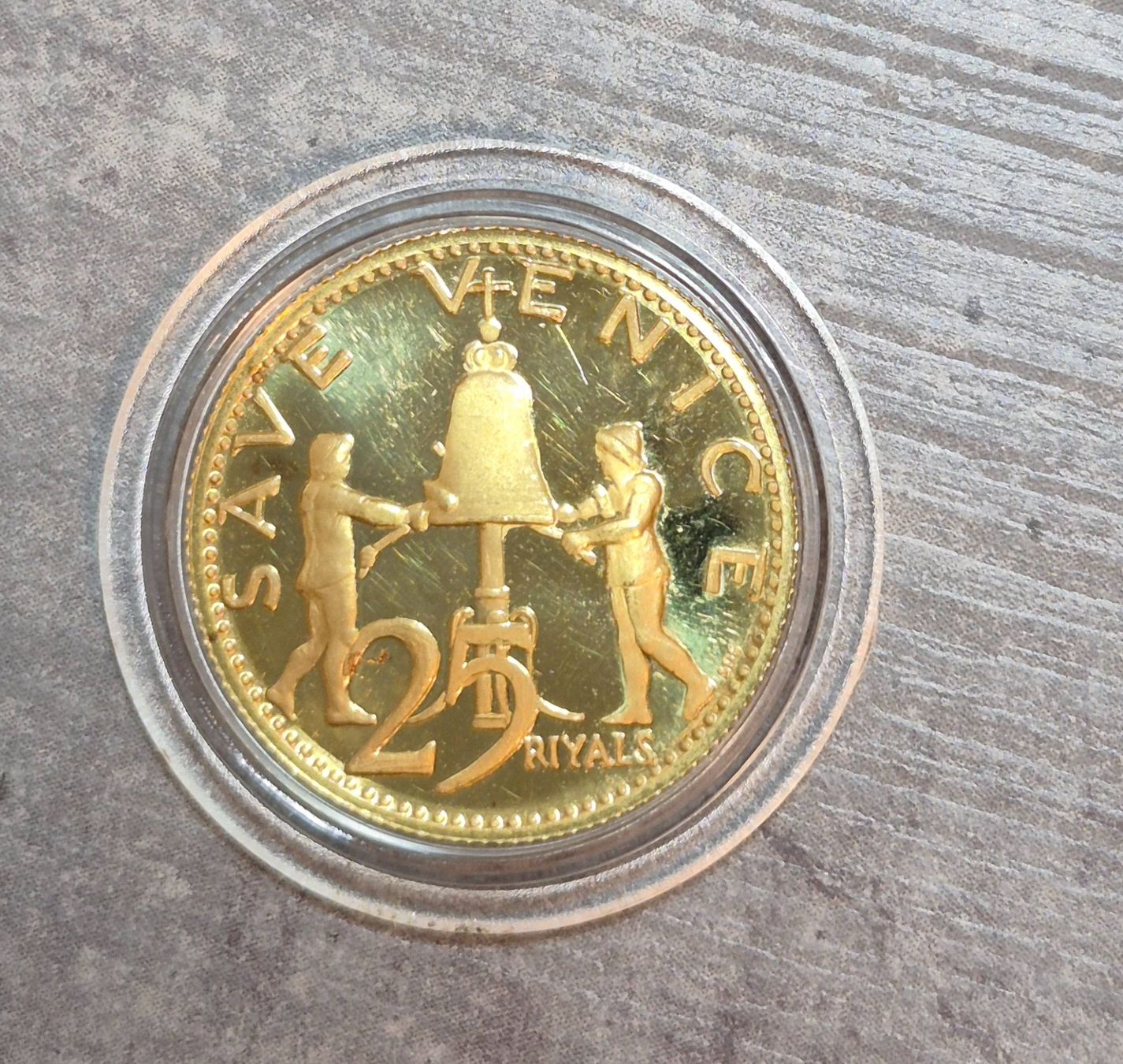 Tutti le monete: Ajman, 25 riyals 1971, Save Venice, PP - Gold – Usato da Schlieren venduto da num.boutique