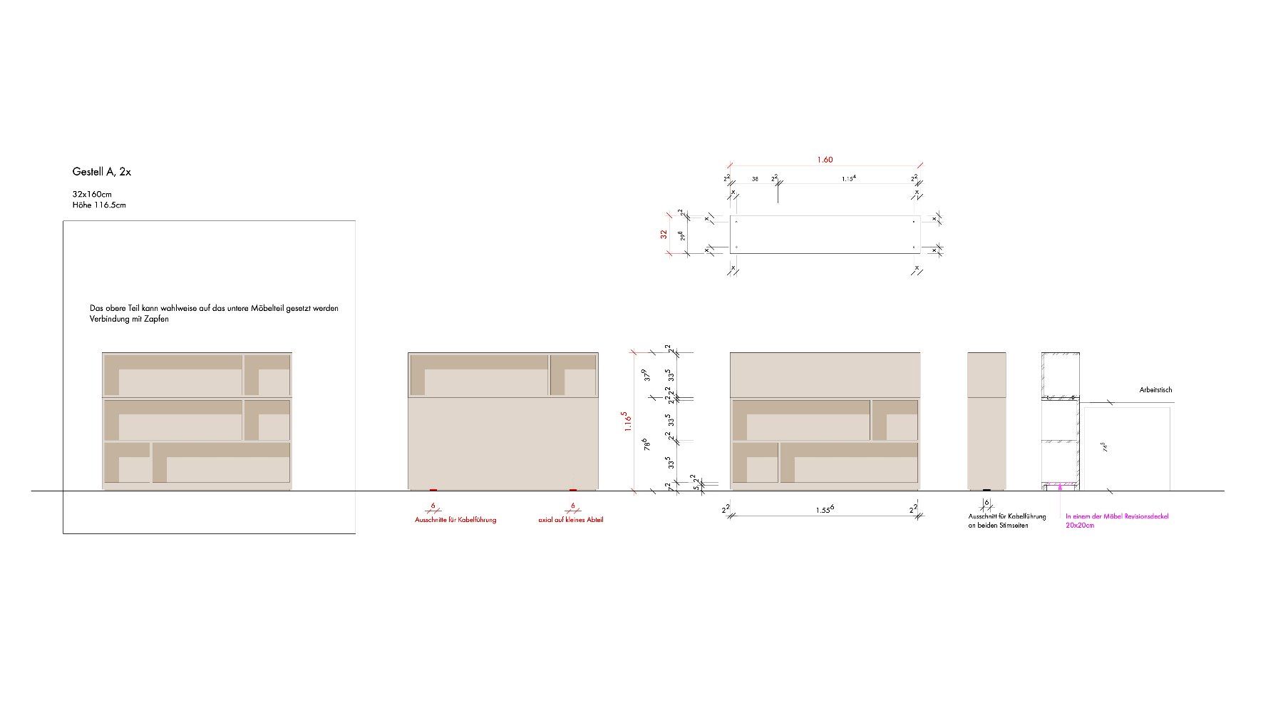 Scaffali: Büroregal aus MDF lackiert – Usato da Zürich venduto da mdo_6fw2 3