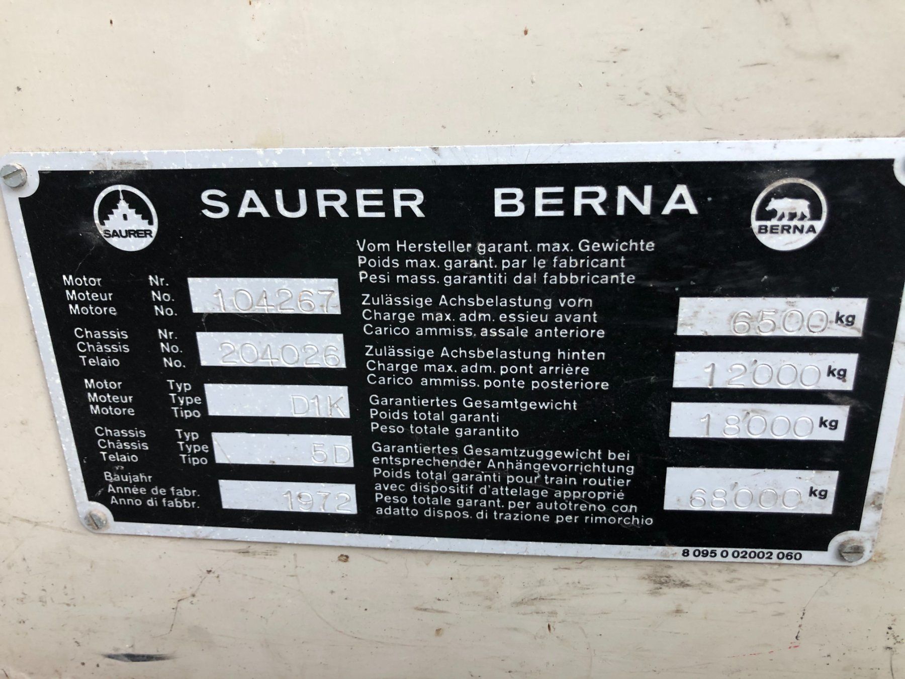 Autocarri: Saurer 5 D 1972 à 1 CHF – Usato da Granges-Marnand venduto da Promalowboy 8