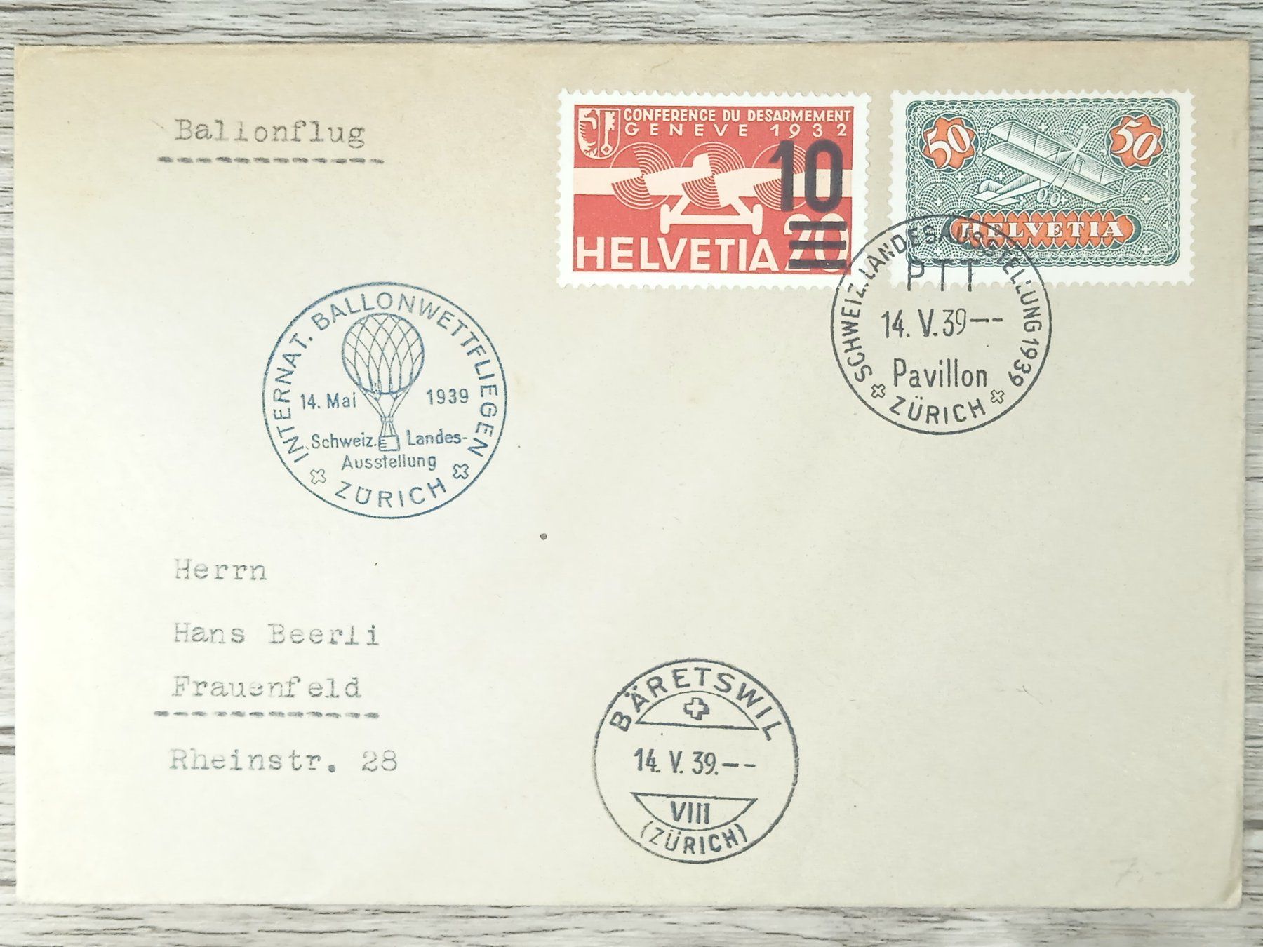 Tous les timbres: TR12 Enveloppe + Timbre Suisse 1939 – D'occasion à Cousset par Patrick_Collections