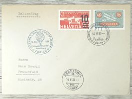 TR12 Enveloppe + Timbre Suisse 1939