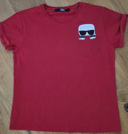 Karl Lagerfeld T-Shirt rot Grösse S guter Zustand
