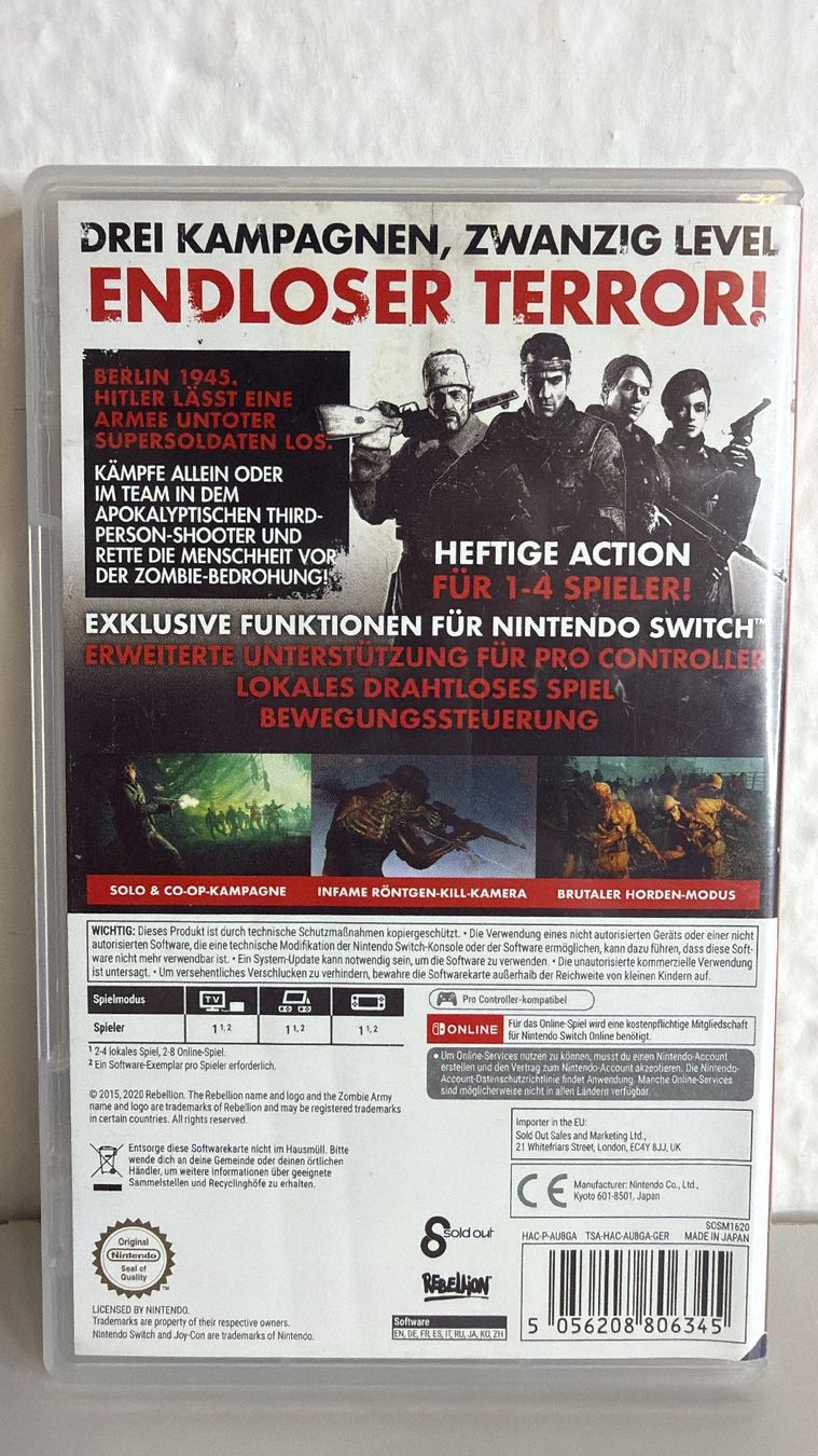 Giochi: Zombie Army Trilogy Nintendo Switch – Usato da Ehrendingen venduto da lax21 1