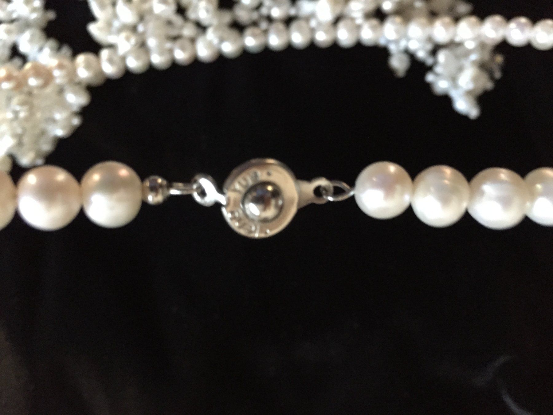 Catenine: Perlen-Collier mit Glitzersteinen – Usato da Elsau venduto da herbybay 4