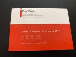 Tutti i francobolli: PPC2019 - Carnet Pro Patria 2019 1er j. – Usato da Trélex venduto da Phil_Albert