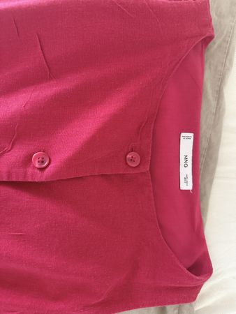 Sommerkleid Mango pink mit Knopfleiste Grösse M Zustand gut