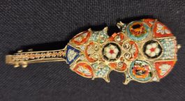 Vintage Mikromosaik Brosche Gitarre Italien 