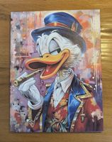 Dagobert Duck auf Leinwand gerahmt guter Zustand