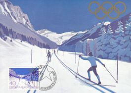 1979 Olympische Winterspiele Lake Placid Karte Liechtenstein
