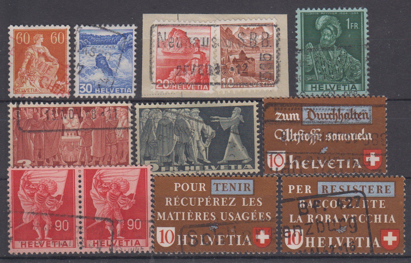 Tutti i francobolli: Auswahl Bahnpoststempel – Usato da Eschlikon TG venduto da PhilCon