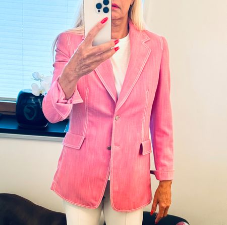 Damen-Blazer „Akris“rosa, Baumwolle
