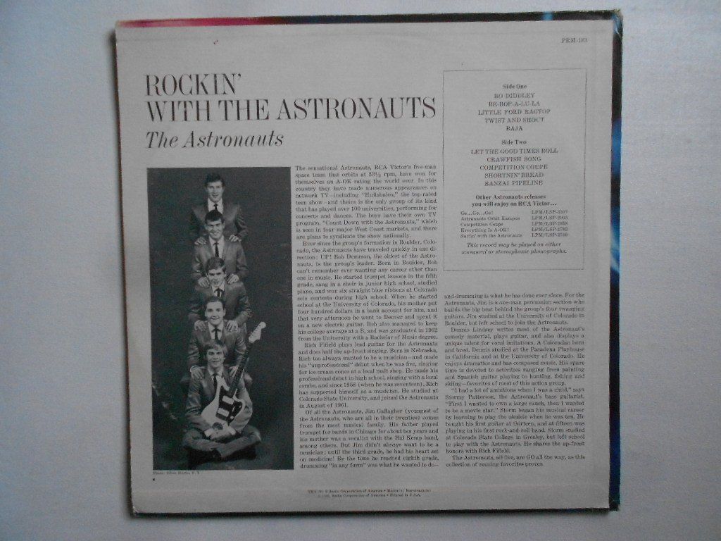Dischi in vinile: THE ASTRONAUTS  -  ROCKIN' WITH THE ASTRONAUTS – Usato da Bex venduto da Giorgiob 1