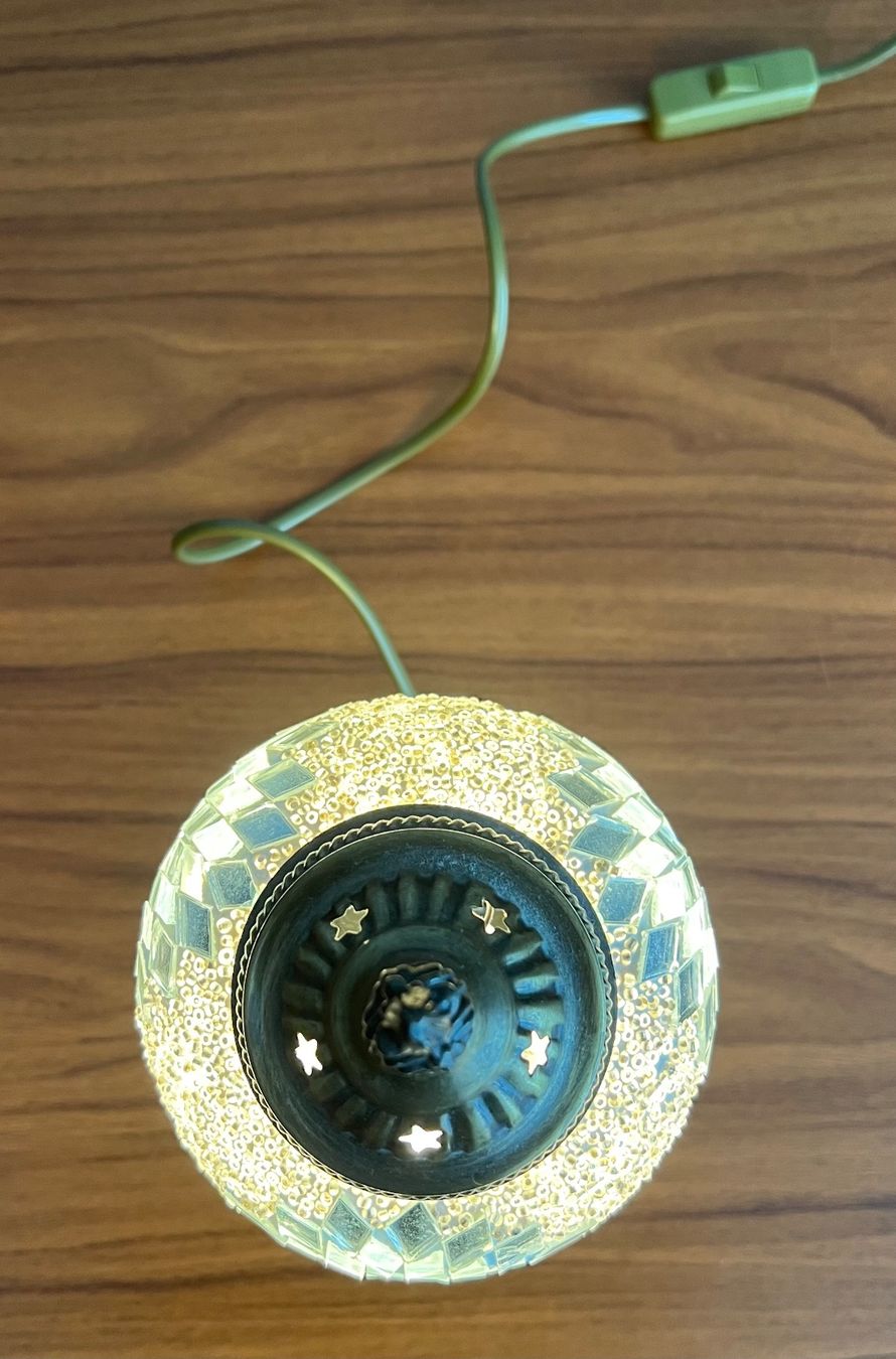Lampade: Mosaiklampe, weiss, Handmade – Nuovo (secondo la descrizione) da Fischbach-Göslikon venduto da Rosatt 5