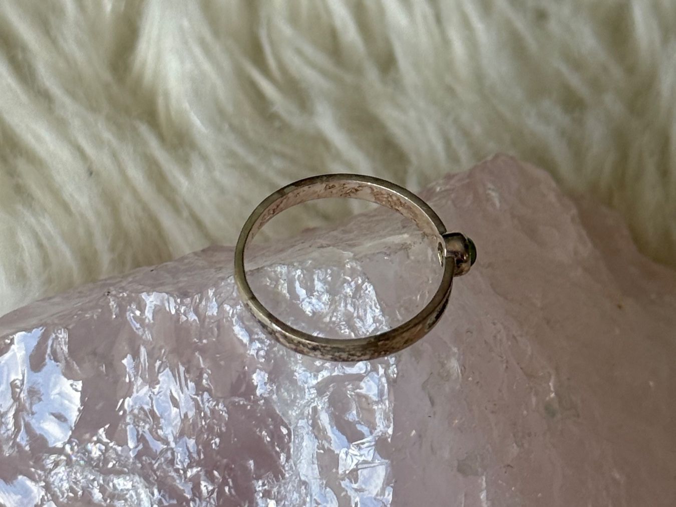 Anelli: Ring Silber 925 mit grünem Stein – Usato da Istighofen venduto da Ringparadies 2