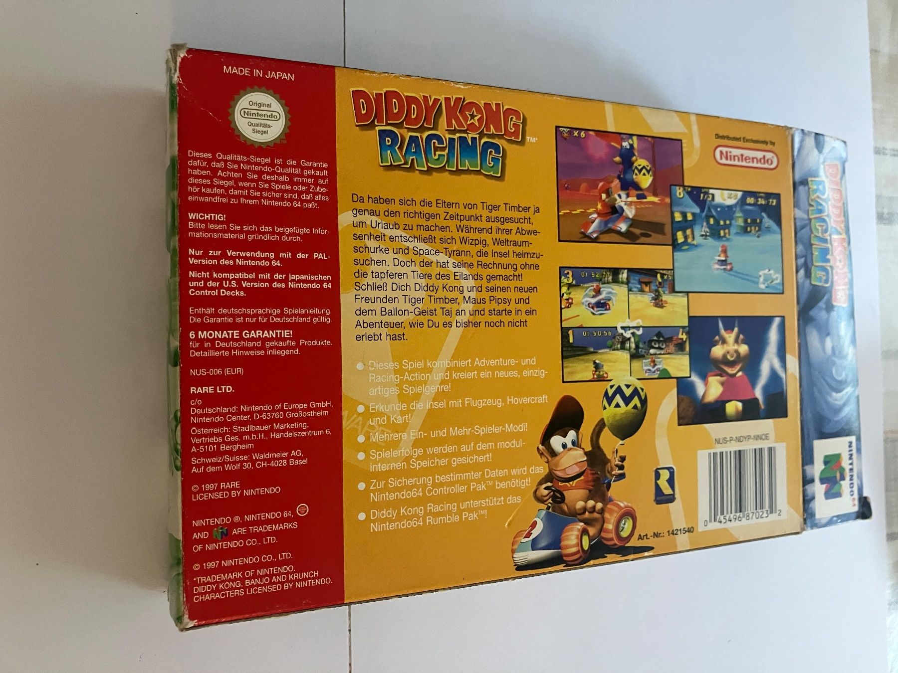 Nintendo Giochi: Diddy Kong Racing Nintendo 64 PAL Version Box – Usato da Balterswil venduto da Erbsli77 1