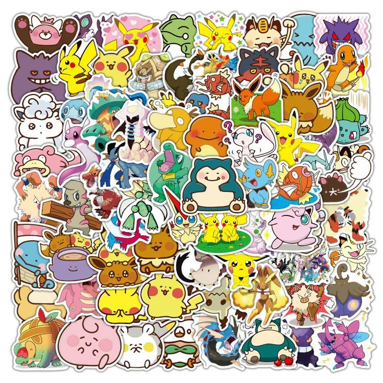 Sticker: 50 stk. Aufkleber Pokemon – Nuovo e nell'imballaggio originale da Uerkheim venduto da Kaufoption