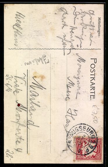 Cartoline postali: Handgemalt: Student mit Tellermütze im  – Usato da Berlin venduto da bartko-reher 1