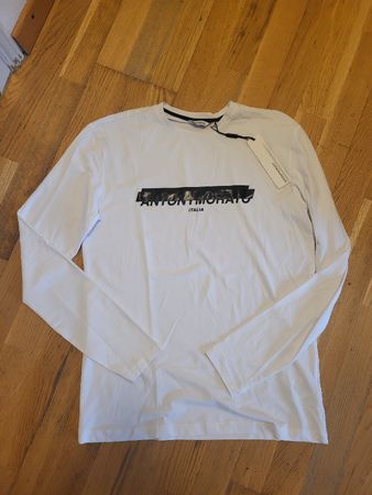 Langarmshirt „Antony Morato“, Größe XL, weiß, mit Etikett.