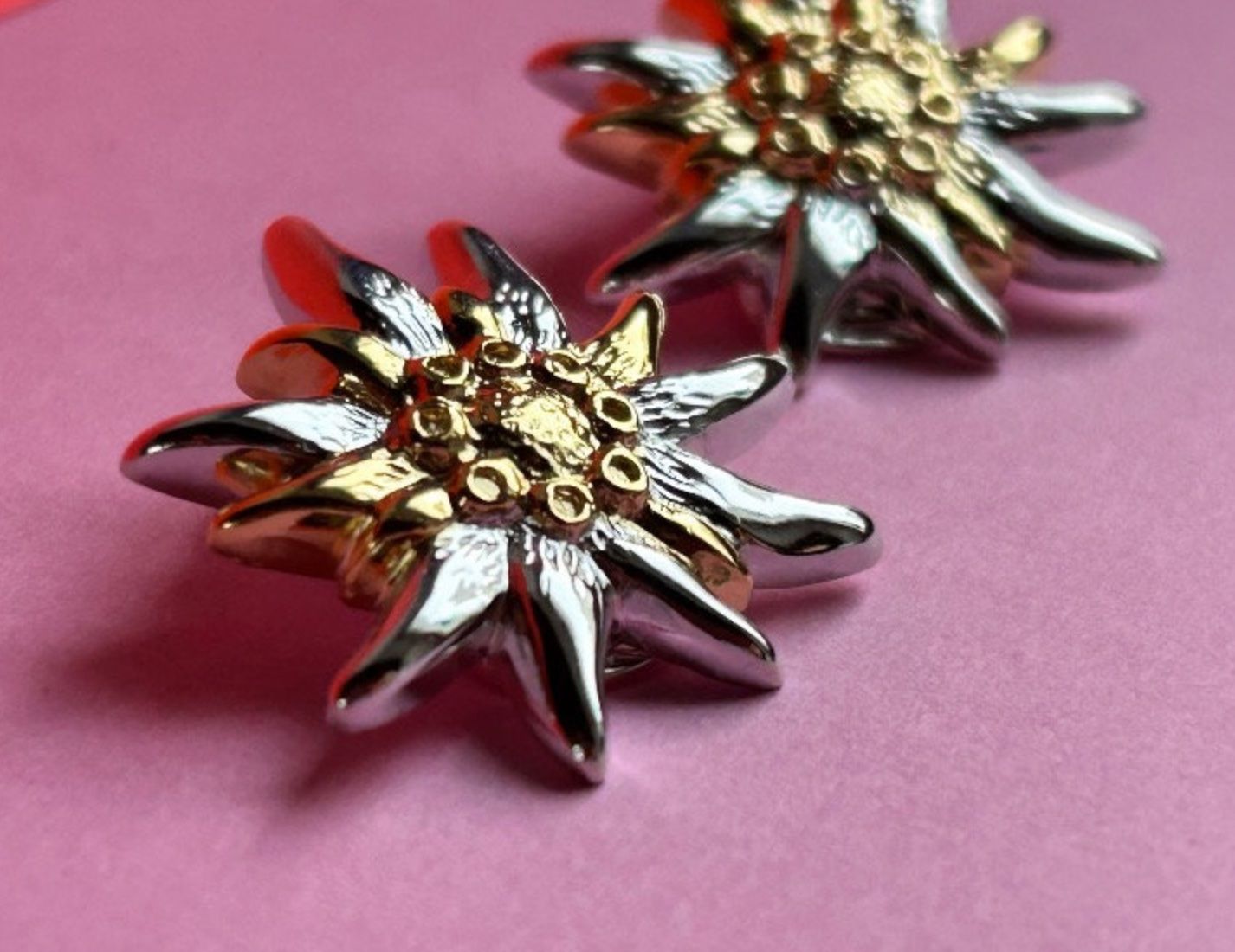 Edelweiss Orecchini pendenti & Orecchini a lobo: Ohrenclipe Edelweiss (Silber) – Usato da Dittingen venduto da Bellevista