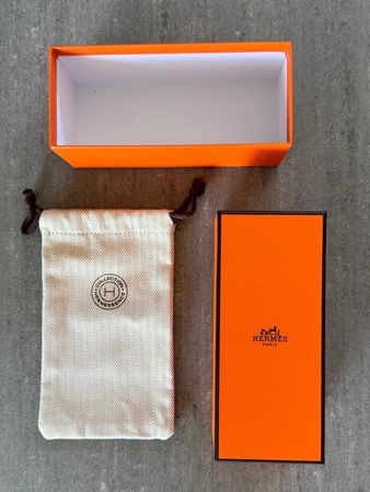 Hermès Box mit Staubbeutel - Luxus Verpackung / Geschenkbox