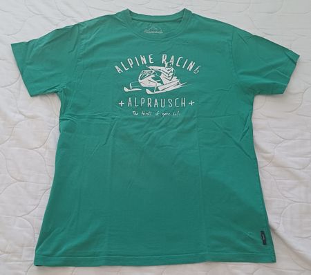 Herren T-Shirt Alprausch Grösse L gruen guter Zustand