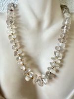 Vintage Bergkristall Nugget Collier - Unikat - 46 cm