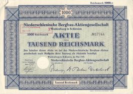 Niederschlesische Bergbau-AG, Waldenburg - 1937
