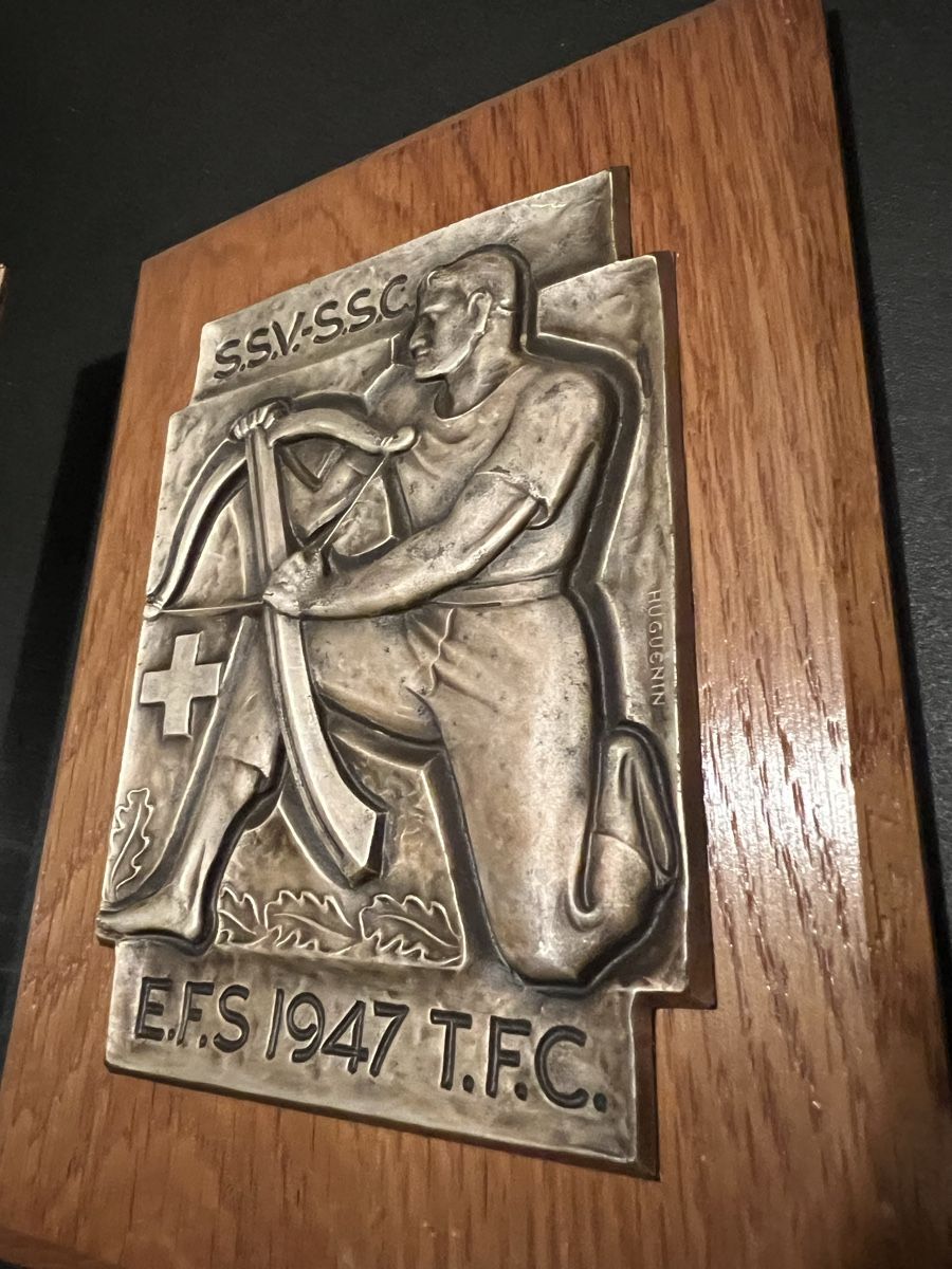 Medaillen: Alte Schützengesellschaft Plakette E.F.S. 1947 T.F.C. Raritä – Gebraucht aus Lyss von Schmuggler 1