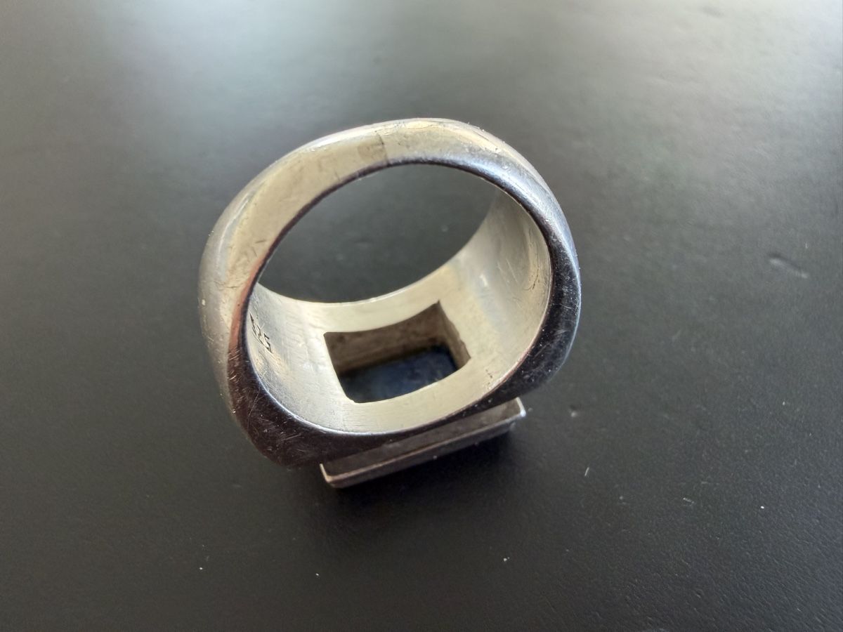 Anelli: Fingerring aus Silber mit Lapislazuli – Usato da Uetikon am See venduto da protagoniste 2