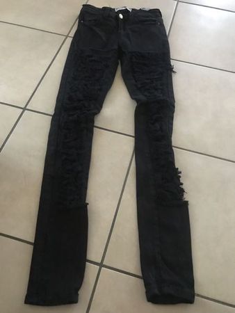 Mädchen Damen Jeans Hose schwarz 34
