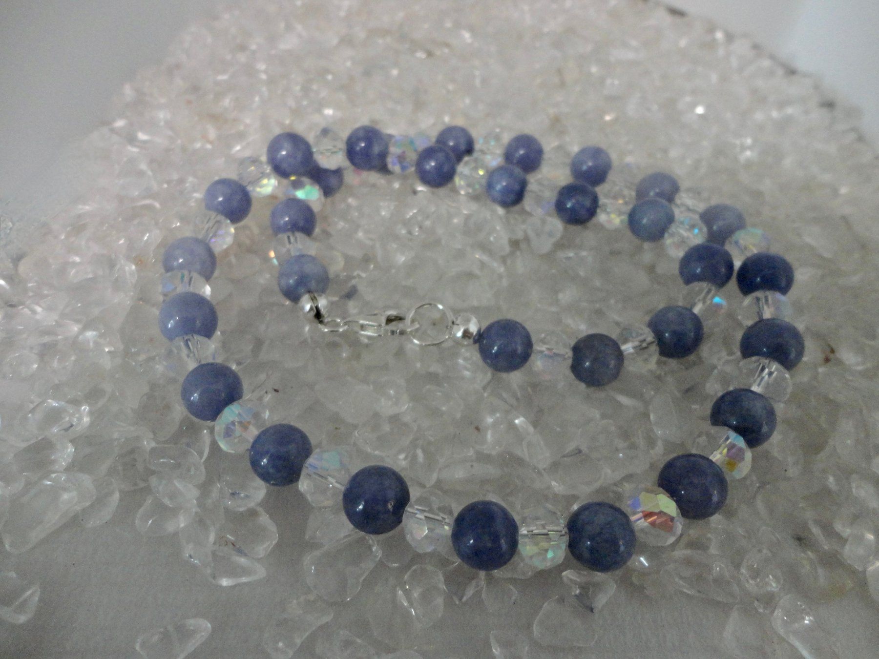 Catenine: Halskette Chalcedon, Tschechischer-Kristall. – Nuovo (secondo la descrizione) da Biberist venduto da tl-schmuck 1