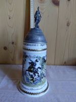 Erinnerung Bierkrug Reiter Reg. Prinz Carl v. Bayern 1896 🏇