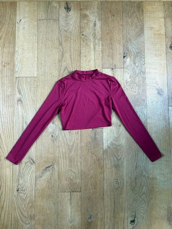 Damen Langarm Crop Top Grösse S