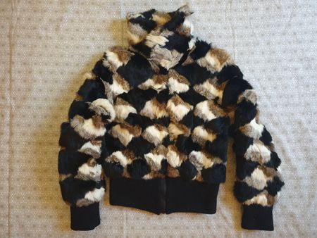 pelz Jacke, Grösse 40 it. (36)