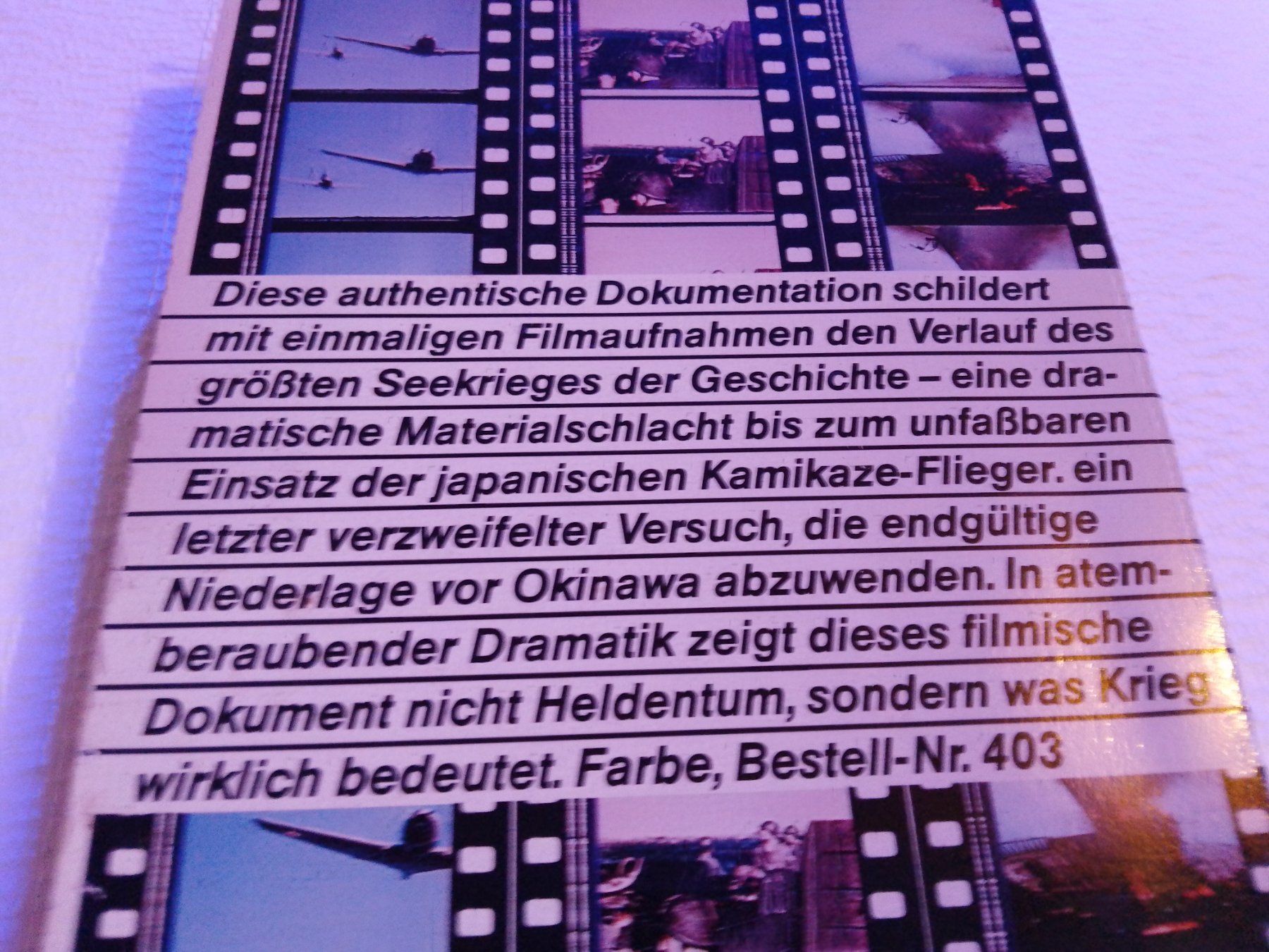 Tutti i VHS: von Pearl Harbor bis Okinawa VHS Arcade Video 403 – Usato da Remetschwil venduto da Privatflohmi 1