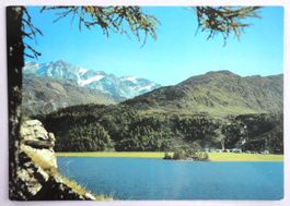 Silsersee mit Isola (Oberengadin)