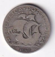 Portugal  5  escudos 1940