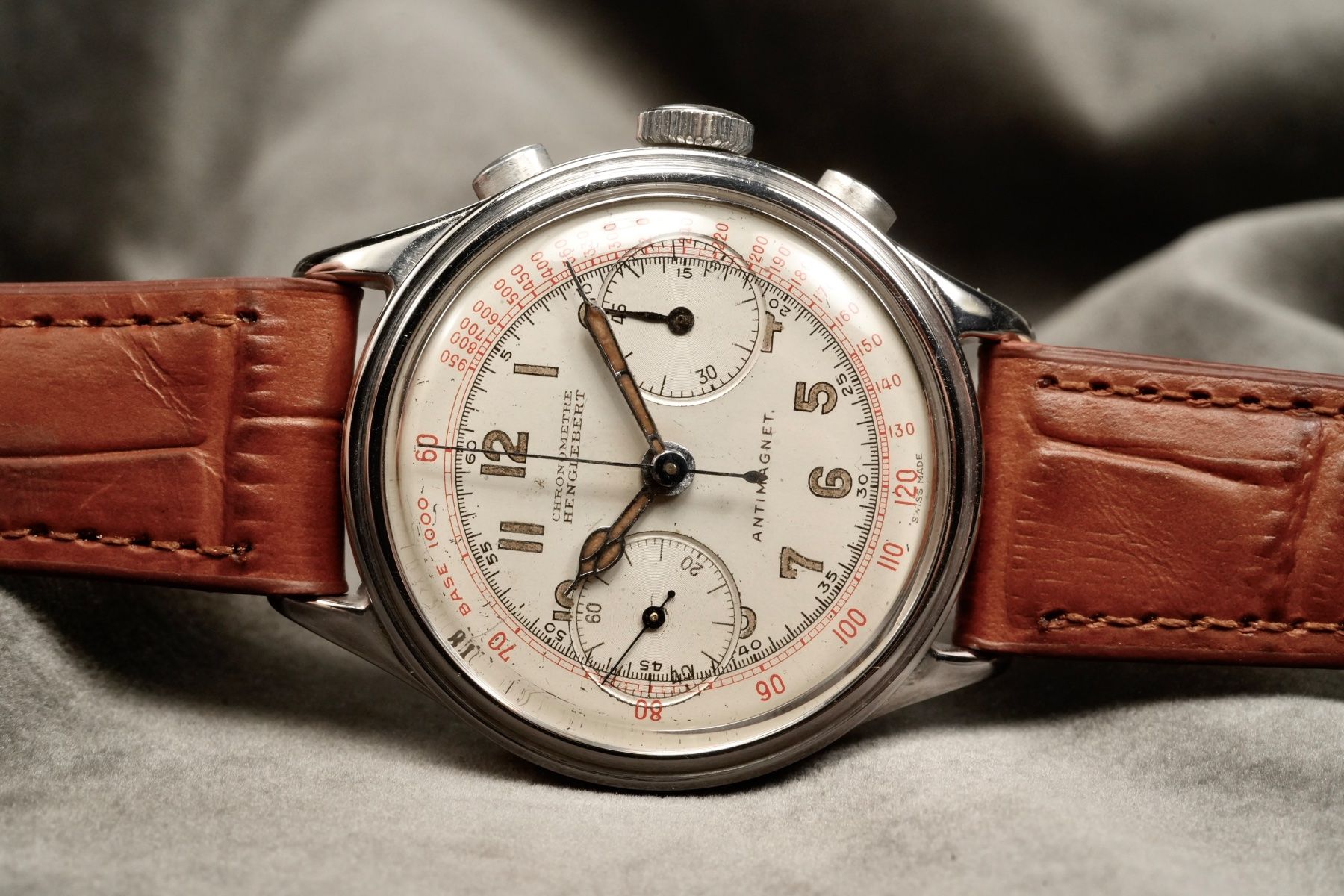 Angelus Orologi: Chronometer Henglebert - Original 1930`s Step-Case Chrono – Usato da Morcote venduto da chronoservice 9
