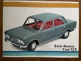 FIAT 125 Prospekt deutsch 1967 brochure dépliant Nr. 2524 S