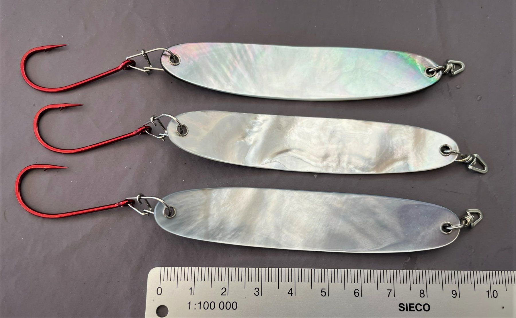 Esche: 3x Perlmuttspangen "Black Pearl", 90mm, RED Edition – Nuovo (secondo la descrizione) da Arbon venduto da Helmuth 2
