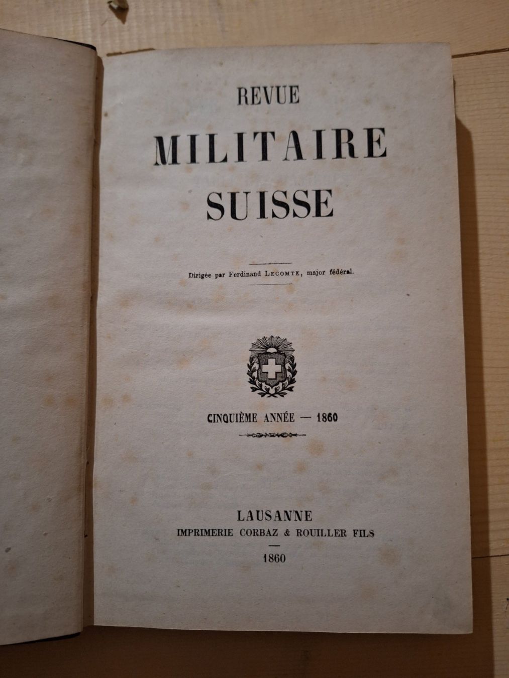 Libri: Revue militaire Suisse 1860 – Usato da Jongny venduto da Cyborg1971